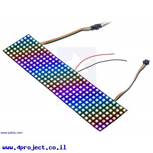 מטריצת לדים Addressable RGB 8x32 - מרחק 10 מ"מ (SK9822)