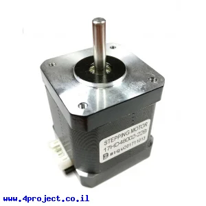 מנוע צעד 200 צעדים, 42x48 מ"מ, 3.06V/1.7A - מחבר JST