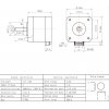 מנוע צעד 200 צעדים, 42x40 מ"מ, 3.25V/1.3A - מחבר JST