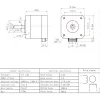מנוע צעד 200 צעדים, 42x40 מ"מ, 3.25V/1.3A - מחבר JST