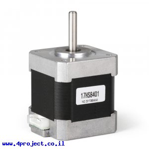 מנוע צעד 200 צעדים, 42x48 מ"מ, 2.7V/1.5A - מחבר JST