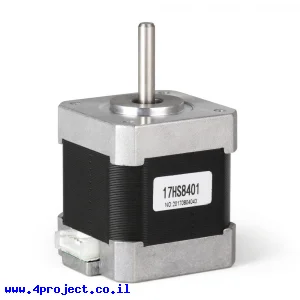 מנוע צעד 200 צעדים, 42x48 מ"מ, 2.7V/1.5A - מחבר JST