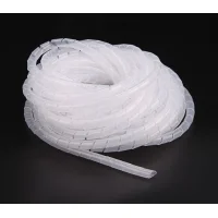 מוביל כבל - ספירלה לבנה - 8 מ"מ, 10 מטר