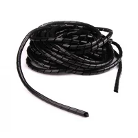 מוביל כבל - ספירלה שחורה - 8 מ"מ, 10 מטר