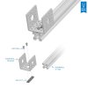 חיבור X-Rail - ארוך - חבילה של 2 - פלדה