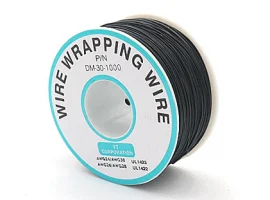 תמונה של מוצר חוט WireWrap חד גידי - AWG30 - שחור - 250 מטר