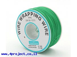 תמונה של מוצר חוט WireWrap חד גידי - AWG30 - ירוק - 250 מטר