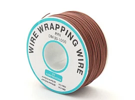 תמונה של מוצר חוט WireWrap חד גידי - AWG30 - חום - 250 מטר