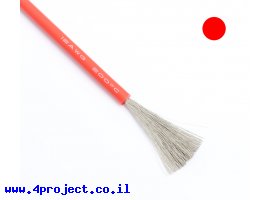 תמונה של מוצר חוט AWG12 עם בידוד סיליקון - אדום - לפי מטר