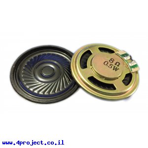 רמקול שטוח 40 מ"מ - 0.5W 8 Ohm