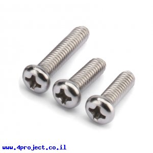 בורג פיליפס ראש עגול M2.5x25mm - מגולוון