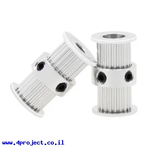 גלגלת רצועת תזמון GT2 6mm כפולה לציר 5 מ"מ - 20 שיניים