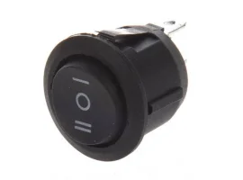תמונה של מוצר מפסק נדנדה עגול - 3 מצבים - שחור