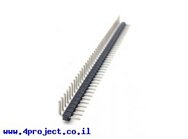 תמונה של מוצר מחבר שורה זכר - 40 פינים במרווח של 2 מ"מ בזווית של 90 מעלות