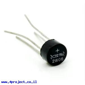 גשר דיודות 2W06 - 600V/2A