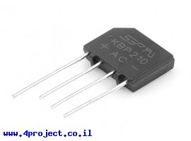 תמונה של מוצר גשר דיודות KBP210 - 1000V/2A