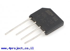 תמונה של מוצר גשר דיודות KBL406 - 800V/4A