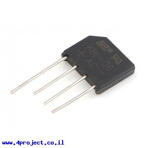 גשר דיודות KBL406 - 800V/4A