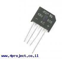 תמונה של מוצר גשר דיודות KBU606 - 600V/6A