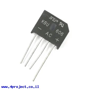 גשר דיודות KBU606 - 600V/6A