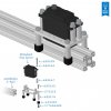 גלגל Mini V-Wheel לפרופיל X-Rail - חבילה של 2