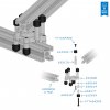 גלגל Mini V-Wheel לפרופיל X-Rail - חבילה של 2