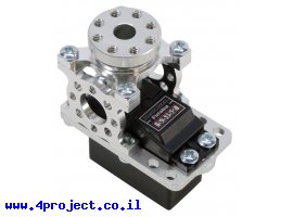תמונה של מוצר מחזיק מנוע ServoBlock™ למנועי סרוו בגודל סטנדרטי עם ציר 3F-25T - ציר עם חורים 6-32
