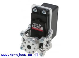 תמונה של מוצר מחזיק מנוע ServoBlock™ למנועי סרוו בגודל 1/4 עם ציר C1-24T - ציר עם חורים 6-32