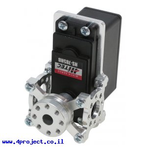מחזיק מנוע ServoBlock™ למנועי סרוו בגודל 1/4 עם ציר C1-24T - ציר עם חורים 6-32