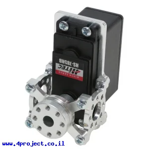 מחזיק מנוע ServoBlock™ למנועי סרוו בגודל 1/4 עם ציר C1-24T - ציר עם חורים 6-32