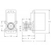 מחזיק מנוע ServoBlock™ למנועי סרוו בגודל 1/4 עם ציר C1-24T - ציר עם חורים 6-32