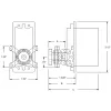 מחזיק מנוע ServoBlock™ למנועי סרוו בגודל 1/4 עם ציר C1-24T - ציר עם חורים 6-32
