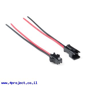 מחבר JST-SM 2-pin עם חוטים AWG20