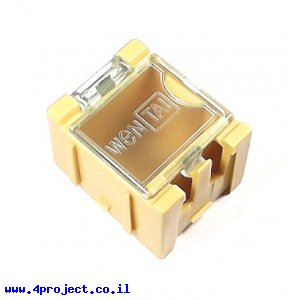 קופסה מודולרית לאחסון רכיבים - 25x31.5x21.5 מ"מ - צהוב