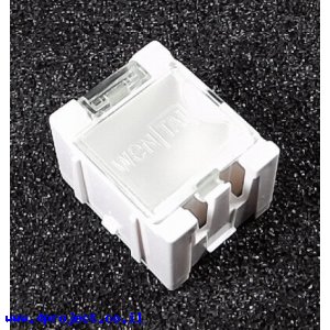 קופסה מודולרית לאחסון רכיבים - 25x31.5x21.5 מ"מ - לבן