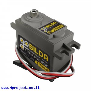 מנוע סרוו (סטנדרטי) סדרת 2000 של goBILDA - דגם 25-502 (כוח, 5 סיבובים)