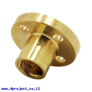 אום לבורג הנעה 8mm, תנועה של 8 מ"מ לסיבוב - חורים ללא הברגה (סין)