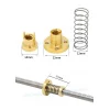 אום לבורג הנעה 8mm, תנועה של 8 מ"מ לסיבוב - קפיץ למניעת backlash (סין)