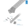 פרופיל מיני של Actobotics - אורך 12.32" (12.696")