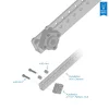 פרופיל מיני של Actobotics - אורך 12.32" (12.696")