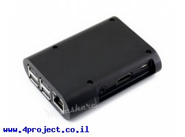 תמונה של מוצר מארז לכרטיסי Raspberry PI 3 - פלסטיק שחור מעוגל