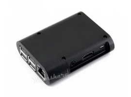 תמונה של מוצר מארז לכרטיסי Raspberry PI 3 - פלסטיק שחור מעוגל