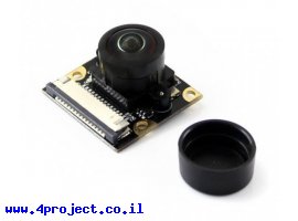 תמונה של מוצר מצלמה לכרטיס Raspberry PI, פוקוס מתכוונן, זווית ראיה 200 מעלות - 5MP