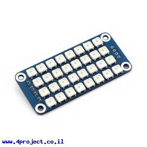מטריצת לדים 8x4 RGB ל-Raspberry PI