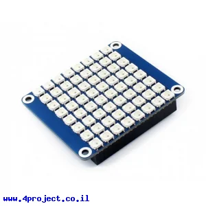 מטריצת לדים 8x8 RGB ל-Raspberry PI