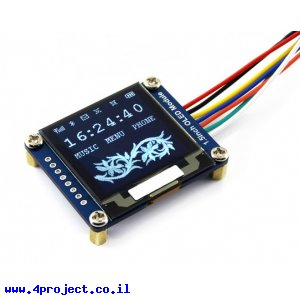 מסך OLED 1.5" 128x128, ממשק I2C/SPI