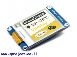 תמונה של מוצר מסך E-Ink ל-3 צבעים (צהוב, שחור, לבן) , גודל 1.54", רזולוציה 152x152