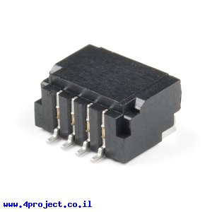 מחבר JST-SH 4 Pin בזווית - SMD