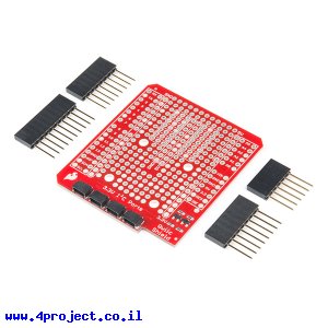 מגן Arduino Uno עם חיבורים למערכת Qwiic