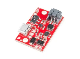 תמונה של מוצר מטען סוללות LiPoly תא אחד + ממיר מתח 5V/1A